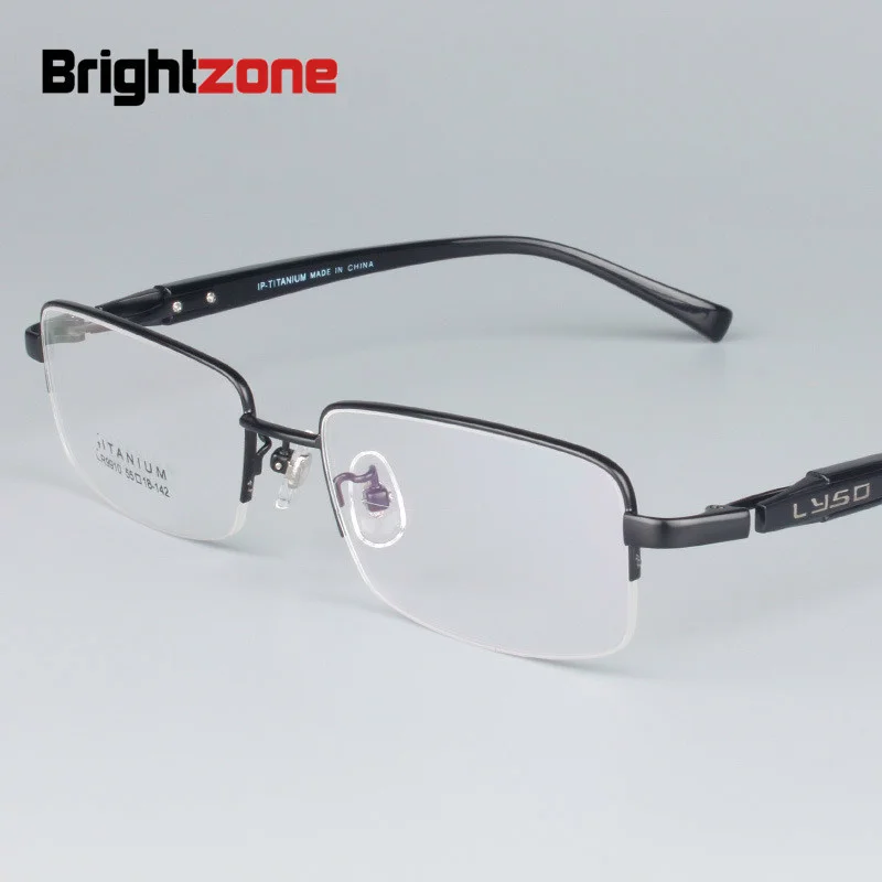 

Brightone чистый Титан половина площади Близорукие глаз оптические очки светильник для очков, очки для Для мужчин аксессуары покупаются по рецепту