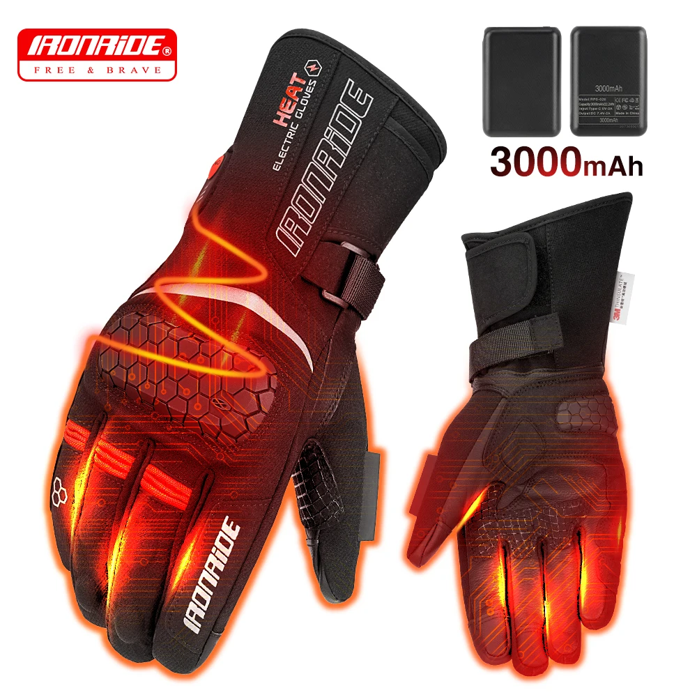 Heated Gloves Battery Powered Winter Thermal Motorcycle Heating