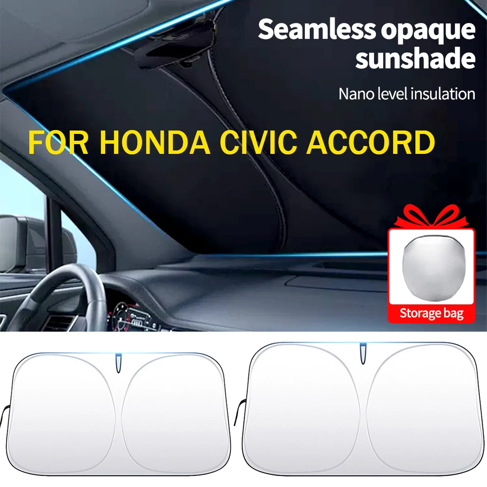 For Honda Civic Accord Insight Acura MDX ILX TL RSX Folding Car Window Sunshade Cover UV Protection Car Sun Shade Visor
