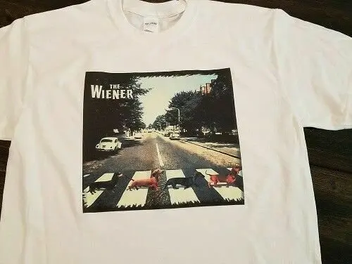 Doxie Bassotto Abbey Road Tee T-Shirt Divertente Hot Dog The