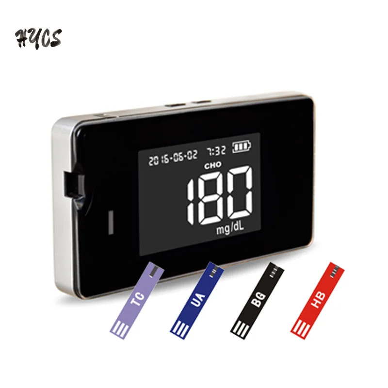 

Accu Answer 4 In1 Multi-function Hemoglobin, Uric Acid, Cholesterol,GIuose Blood Test Meter for Diabetes Gout with Lancets