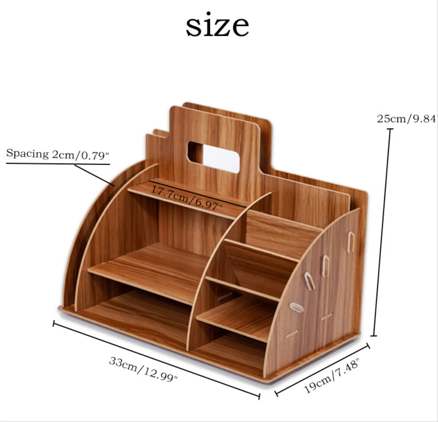 Wooden Desk Storage Multi-function Drawer Desk Organizer Office File Tray Display Shelf Pen Holder Stationery Storage Box