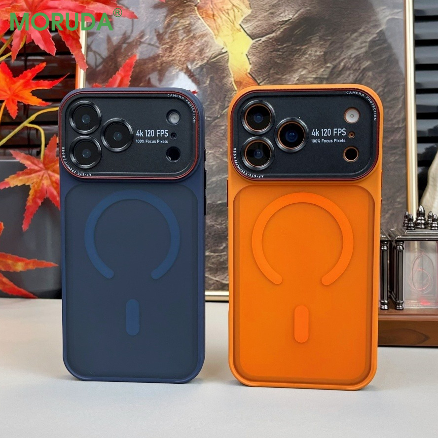for Magsafe Frosted Magnetic Armor Case for iPhone 17 Air 16 15 14 Pro Max Luxury Shockproof Wireless Charging Translucent Cover