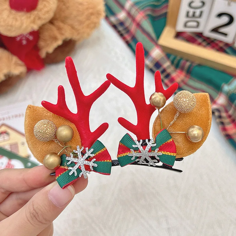 Snowflake bow red antler