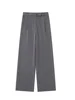 Willshela Women Fashion Solid Front Zipper Straight Pants Vintage High Waist Full Length Female Chic Lady Trousers - Grey