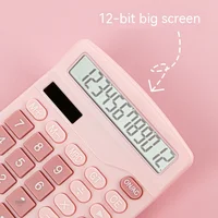 Calculatrice électronique à 12 chiffres, calculatrice solaire, double alimentation, pour la maison, le bureau, l'école, outils de comptabilité financière 4