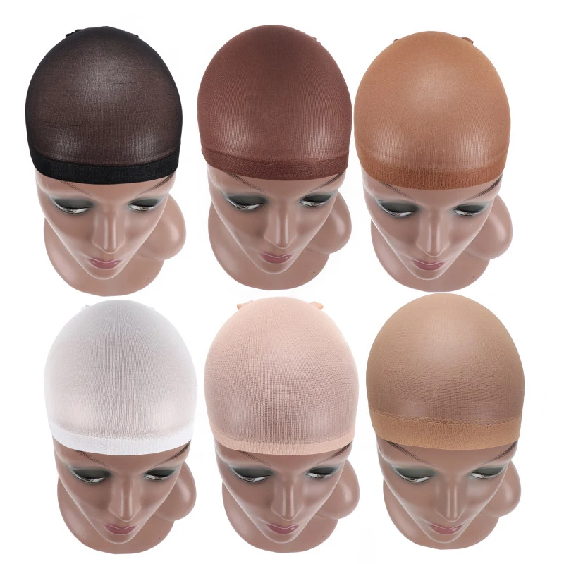 Wig Caps Nylon Stocki Caps 1Pack/2Pcs Black Mesh Lace Hairnets For Making Wigs