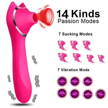 Powerful G-Spot Dildo Vibrators for Women Clit Sucker Clitoris Vacuum Stimulator Sexy Adults Goods Massager Sex Toys for Female 3