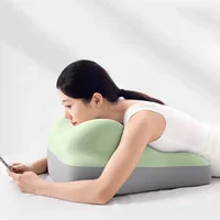 Coussin de lit ergonomique multifonctionnel vert en mousse à mémoire de forme pour le soutien lombaire et le confort abdominal, pour lit et canapé, vert 4