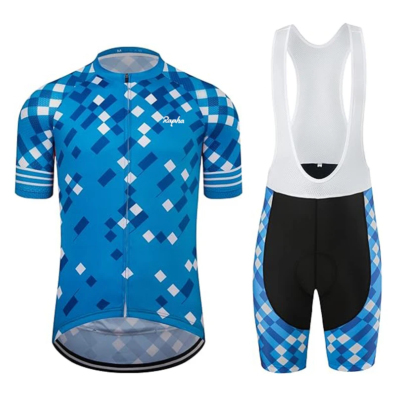 Men Cycling Jersey 2024 Classic Blue Cycling Racing Tops Short Sleeve Cyclist Clothes Shirt Maillot Summer Bicycle Bike Wear