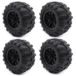 4PCS High-Performance 12mm Hex Monster Truck Wheel Tires for 1:16 Off-Road RC Car Enhancement (4PCS Wheel D)