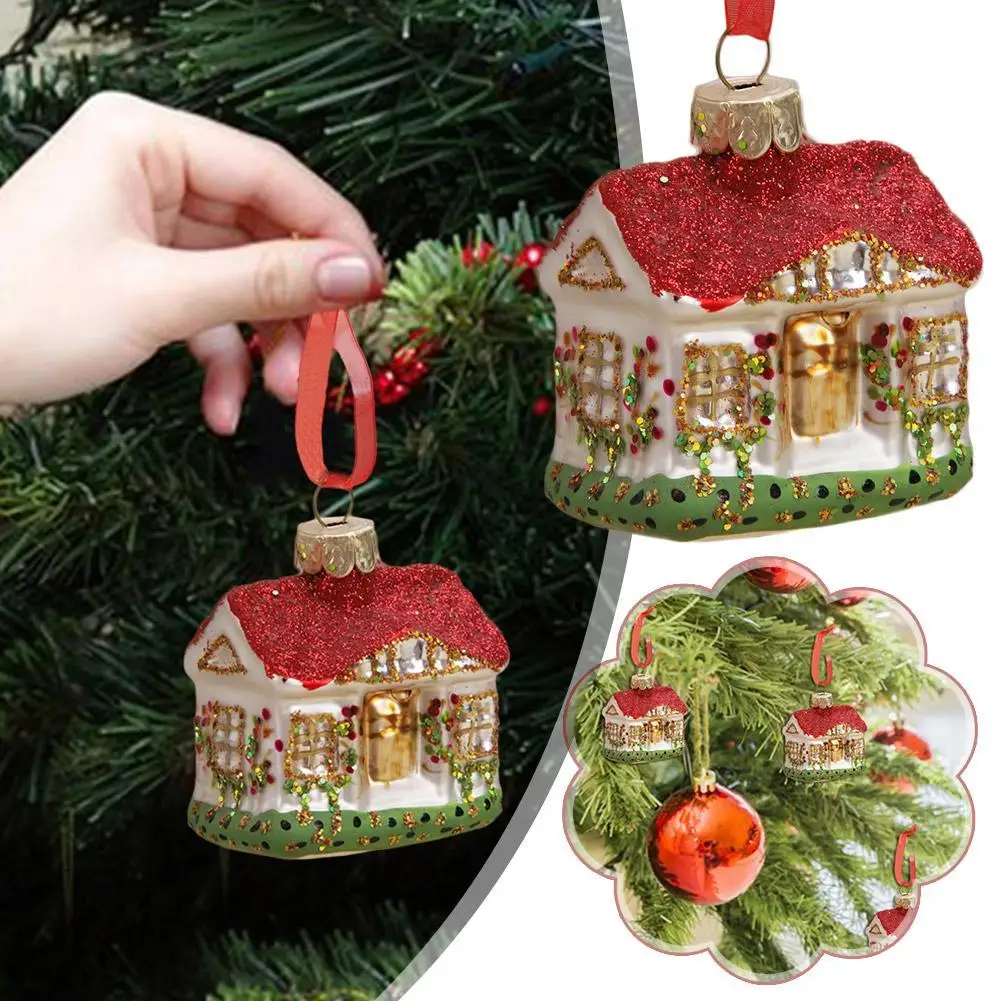 Ciondolo Natalizio Casa Auto Pupazzo Di Neve Ghirlanda Ciondolo Palla Dipinta Albero Di Natale Decorativo Albero Di Natale Decor Sacchetto Regalo Di N