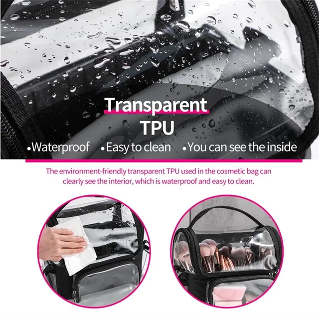 Profession Makeup Case Fashion Beautician Cosmetics Organizer Tool Storage Box Suitcase for Women Large Capacity Make Up Bag