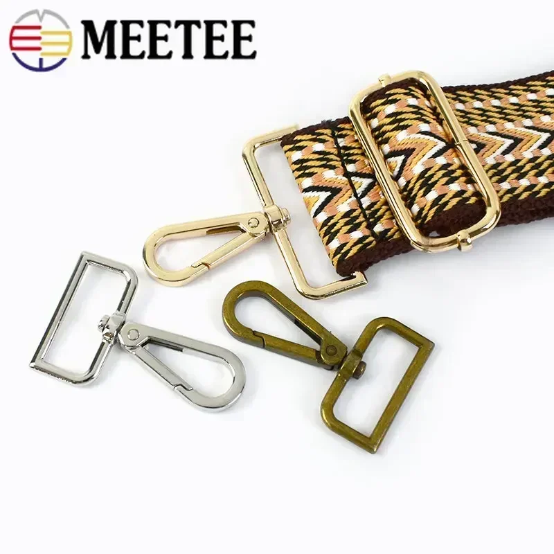 5/10Pcs Meetee 16-50mm 금속 버클 가방 스트랩 걸이 수화물 개 목걸이 회전 Clasps 트리거 클립 스냅 후크 DIY 공예