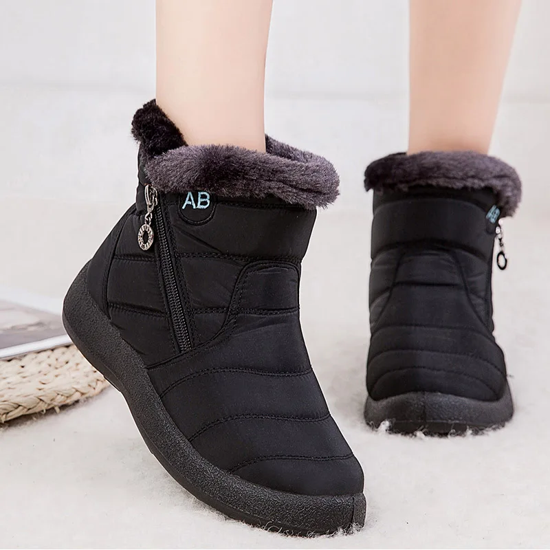 Winter Women's Boots Warm Snow Boots High Top Casual Cotton Boots Thick Bottom Waterproof Shoes Botas Mujer Warm Winter Boots