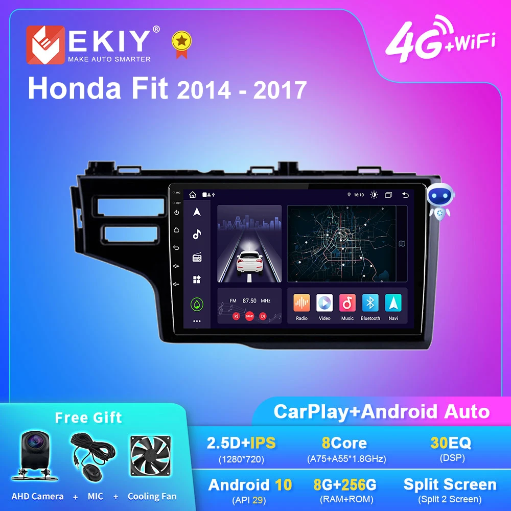 

EKIY X7 Android Car Radio For Honda Fit 2014 2015 2016 2017 GPS Navi Multimedia Player Stereo Carplay Blu-ray IPS No 2din DVD HU