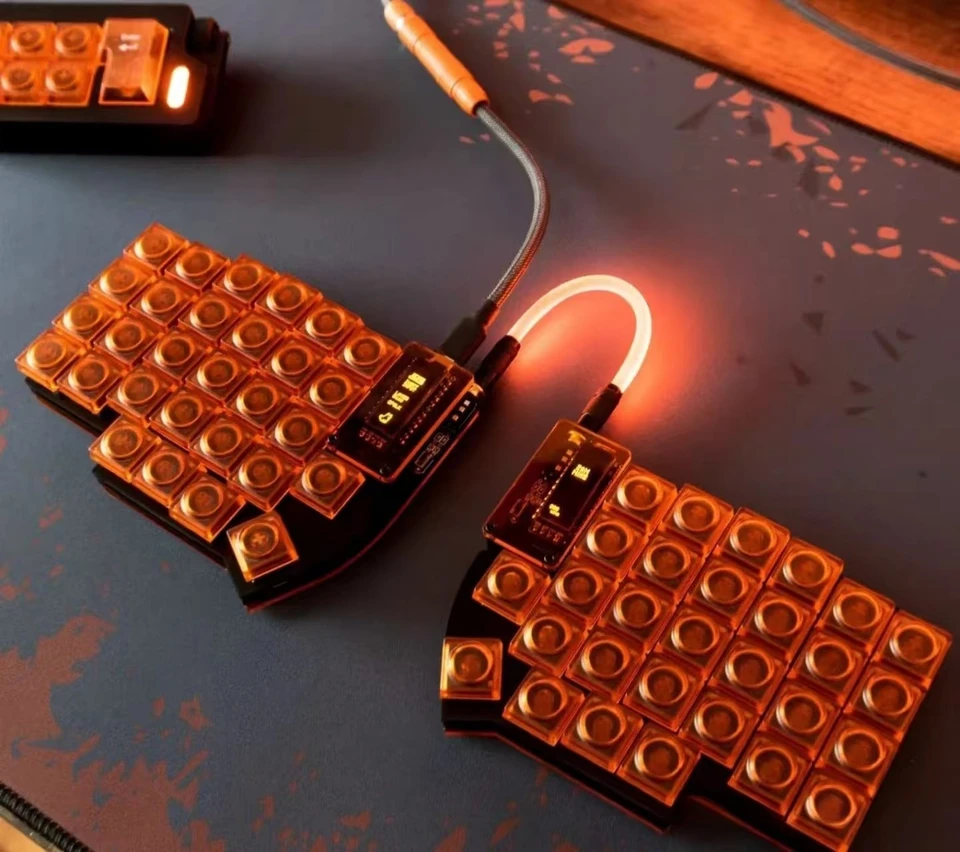 Lily58 Pro Low Profile Split Mechanical Keyboard Kit Support Hot