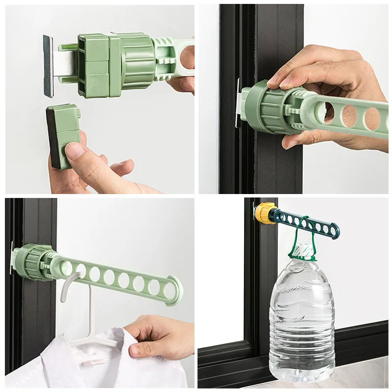 Window Frame Clothes Hanger Portable Hanging Drying Rack Indoor Window Drying Rack Home Hanging Rack for Clothes 5