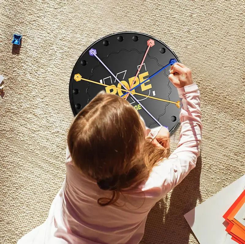 Kid Rope Knots Sensory Social Board Game Logical Thinking Challenge Colore Twisted Connected Line Brain Strategy Fun Table Game