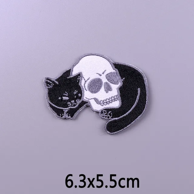 Cool Skull Patch Embroidery Patches On Clothes Iron On Patches For Clothing  Stickers Stripe Badge Applique For Sewing Decorate