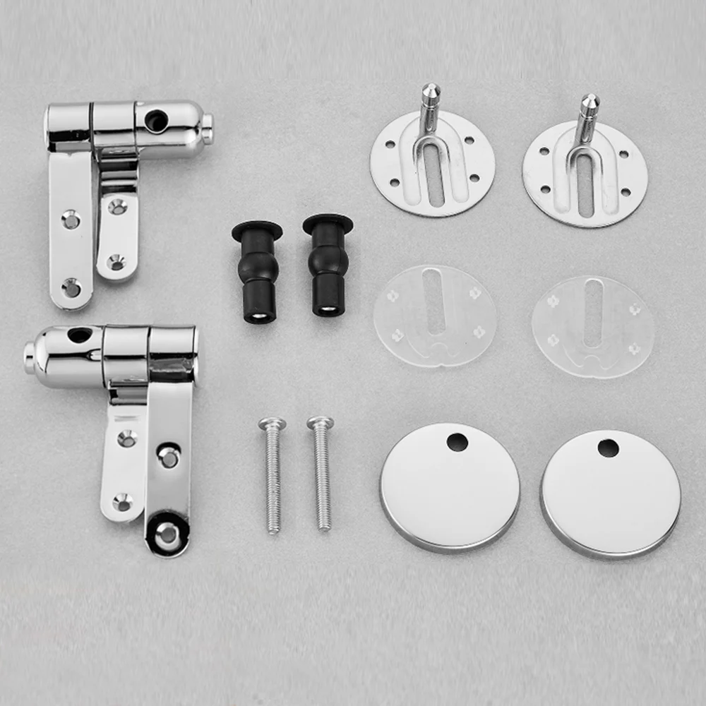 Stainless Steel Toilet Seat Hinge Universal Adjustable Replacement Flush Toilet Cover Mounting Connector Bathroom Accessories toilet seat accessories toilet hinge replacement