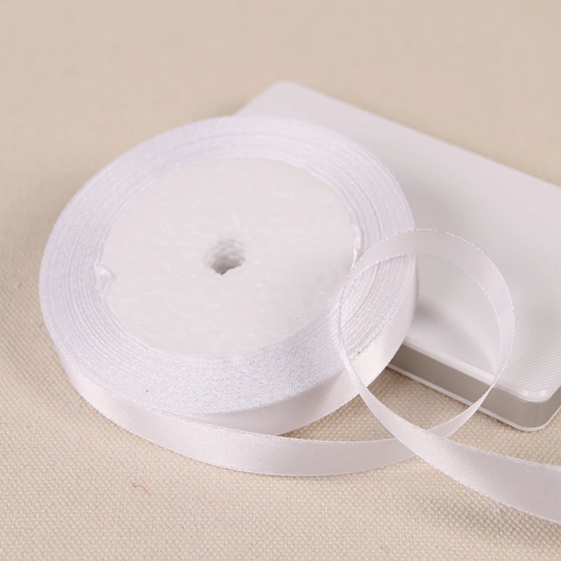 Silk Satin Ribbon 25 Yards/Roll 12mm Silk Satin Ribbon Christmas Wedding Birthday Party Gift Wrapping Decoration DIY Handmade Crafts Material