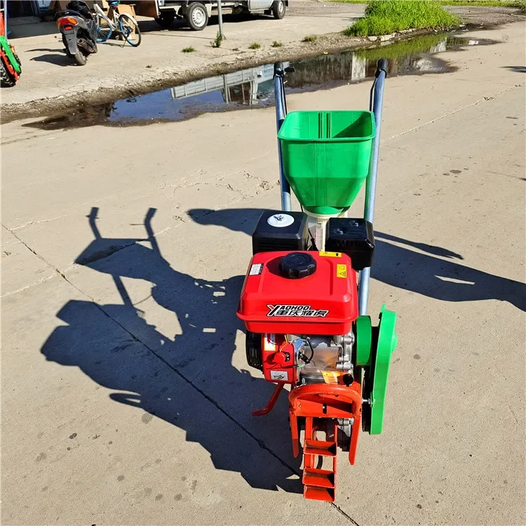 Corn Maize Seed Planter Fertilizer Applicator Small Precision Drop Sower Gasoline Drill for Peanut Soybean Cotton Farming