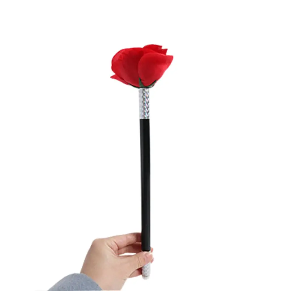 Close Up Stick To Rose Gimmicks Props Party Performance Flower Magic Tricks Wand Street Stage Rose Magic Props Beginners