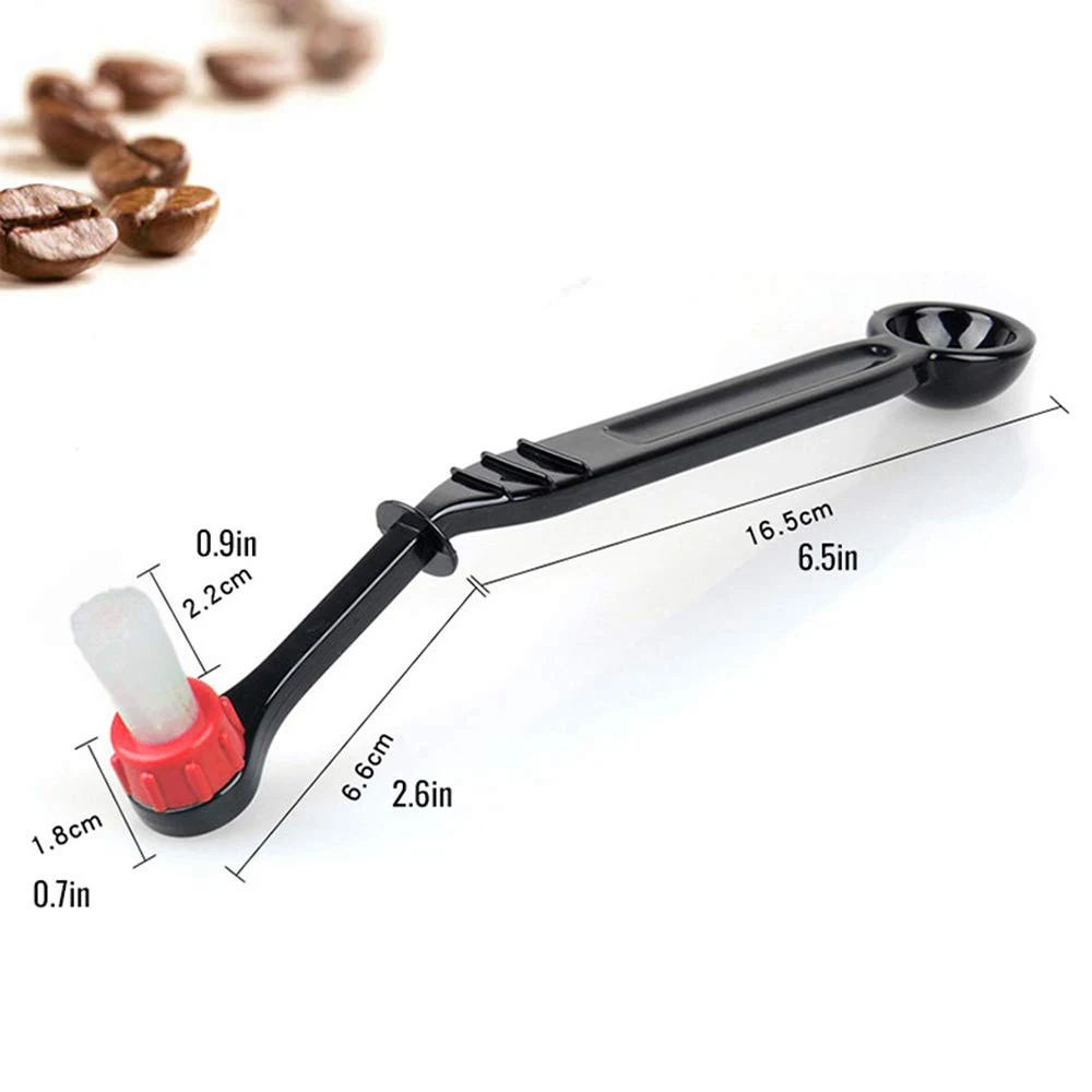 Coffee Cleaning Tool Leeseph Coffee Machine Brush Cleaner Spoon 2 in 1 Barista Espresso Machine Brush Replacement Head