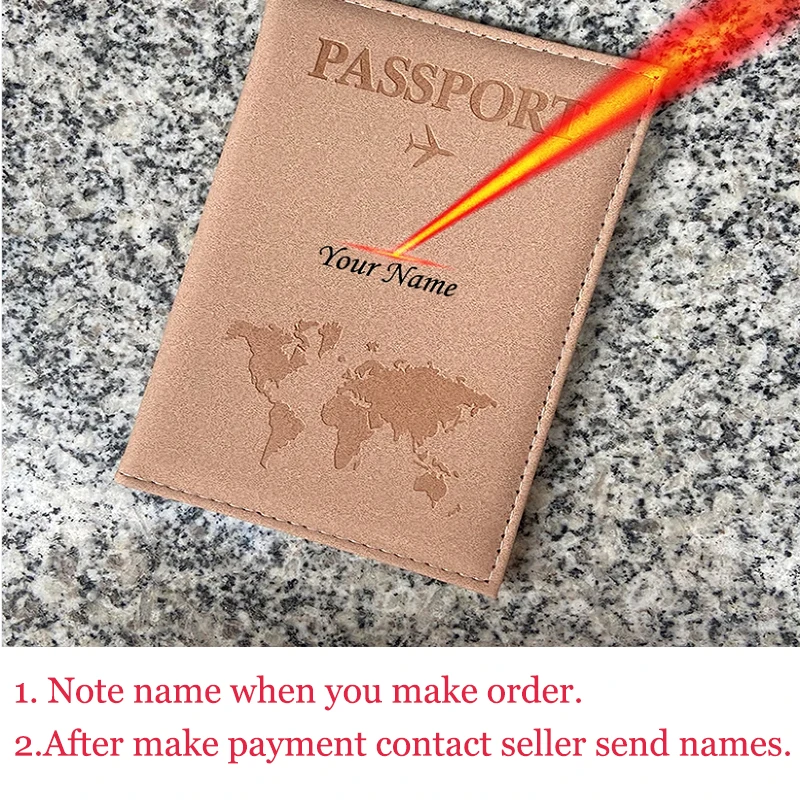 Personalized Passport Holder and Travel Wallet in PU Leather
