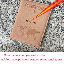 Personalized Passport Holder and Travel Wallet in PU Leather (Brown)