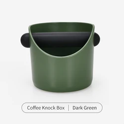 Espresso Grind Waste Knock Box with Anti - Slip Pads and Removable Bar (Dark Green)