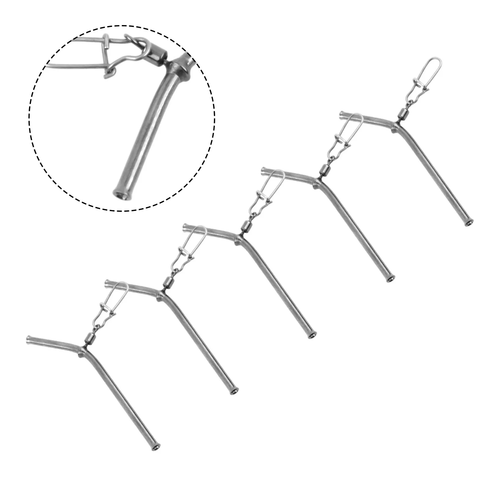 5 Stück Angel waage Anschlüsse 50mm 70mm 90mm kleine Art Messing rohr Fisch gerät Anti Tangle Pesca Iscas Werkzeuge Zubehör n e w – Detail 6