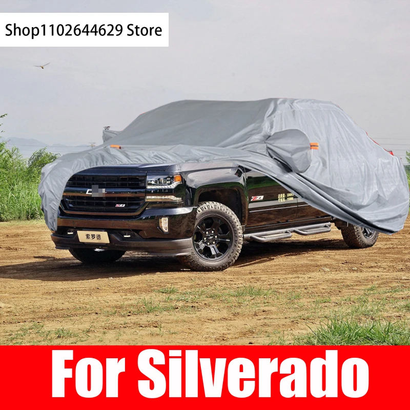 

Exterior Cover Outdoor Protection Full Car Covers Snow Cover Sunshade Waterproof Dustproof for Chevrolet Silverado Accessories