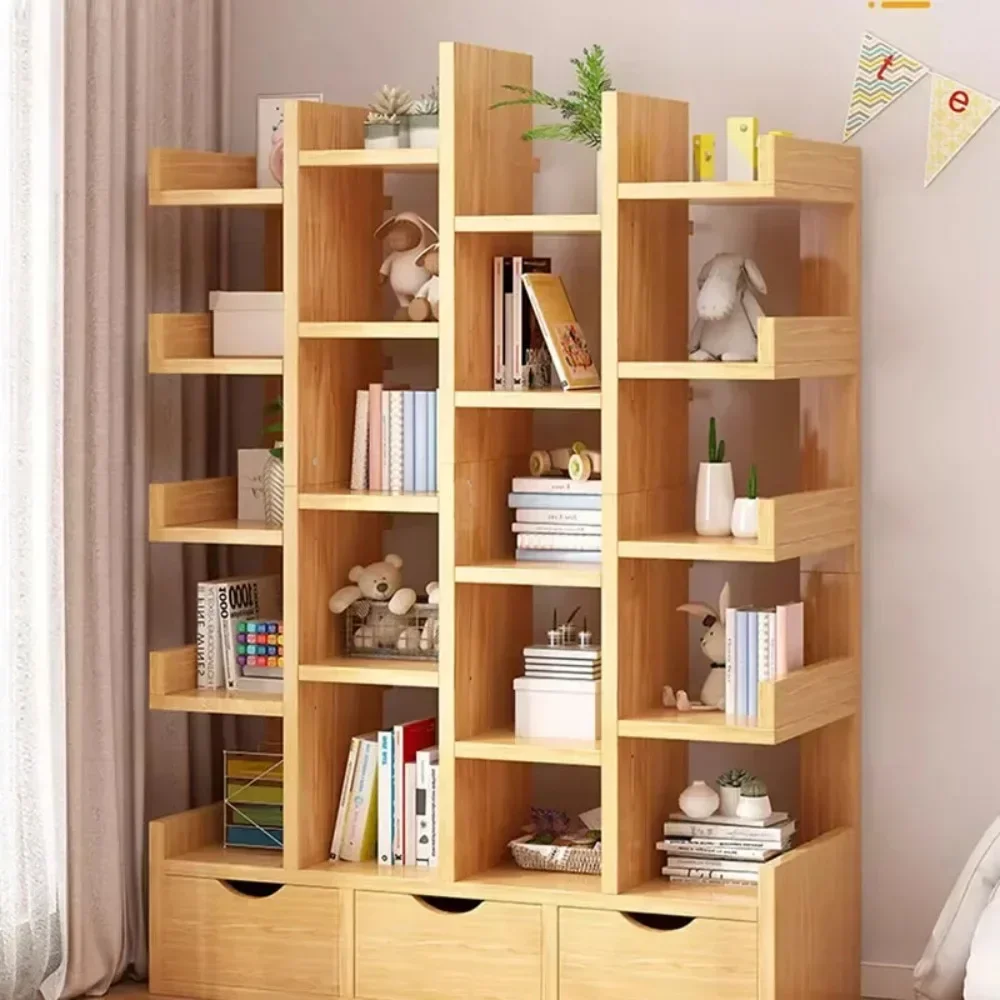 Storage rack book display stand Floor Standing Bookshelf Multi-storey Living Room Bookshelf Open Ended Display Cabinet Modern Simplicity Thickening Storage Rack