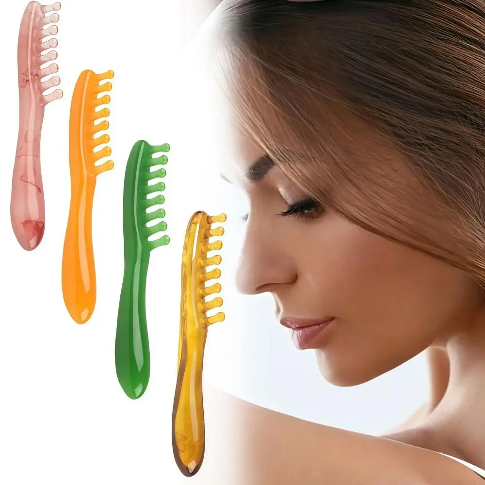 Five-claw Head Resin Massage Comb Multifunction Scraping Stick Scraping Massager Long Handle Head Scalp Massager Tool