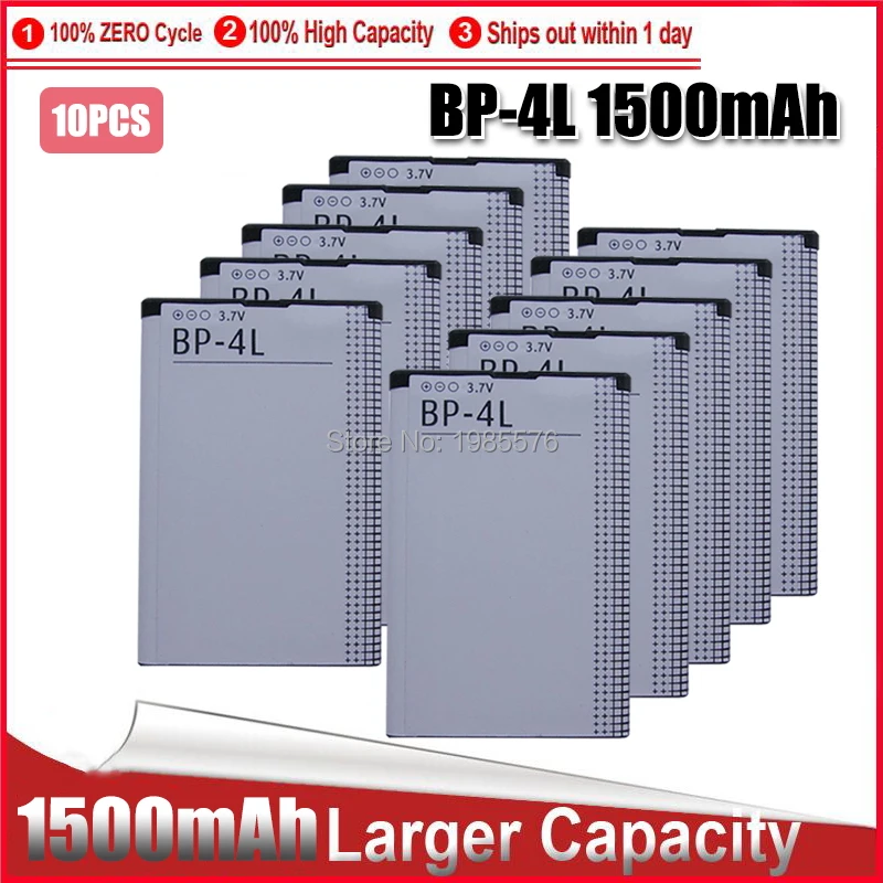 10Pcs Originale Di Alta Qualità Bp-4L Bp 4L Bp4L Batteria Per Nokia E61I E63 E90 E95 E71 6650 6760 N97 N810 E72 E52