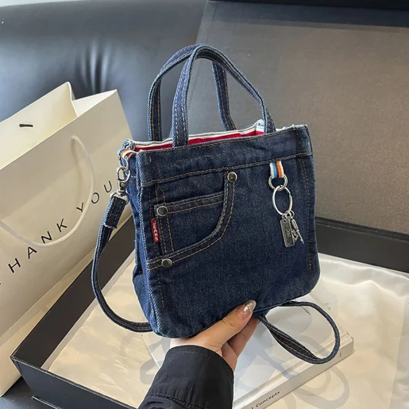 Ladies' Crossbody Bags Creative Retro Washed Denim Personalized Fashionable Verstaile Handbags High-quality Shoulder Bags Girl