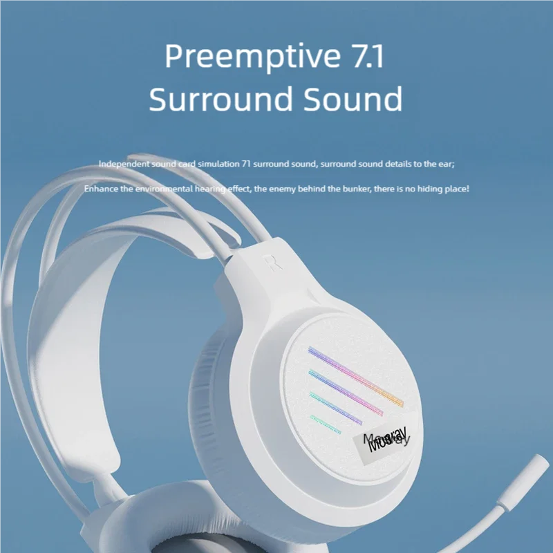 Gaming Headset 7.1 Virtual Surround Sound Headphone with Microphone Stereo headphones vibrate For PC computer Laptop