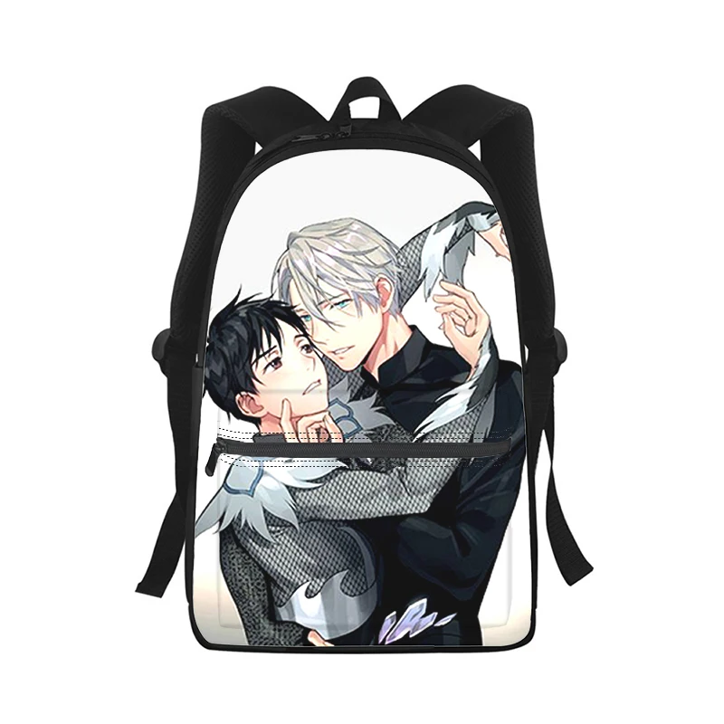 Anime Yuri on Ice Men Women Backpack 3D Print Fashion Student School Bag Laptop Backpack Kids Travel Shoulder Bag