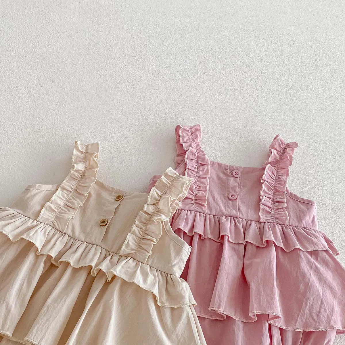 2026 Summer 0-2Y Baby Girl Clothes Lace Shoulder 4