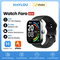 Montre connectée HAYLOU Faro avec appels vocaux, écran HD 2,01'', suivi de la santé 24h/24, plus de 150 modes sportifs, Bluetooth, pour hommes et femmes 1
