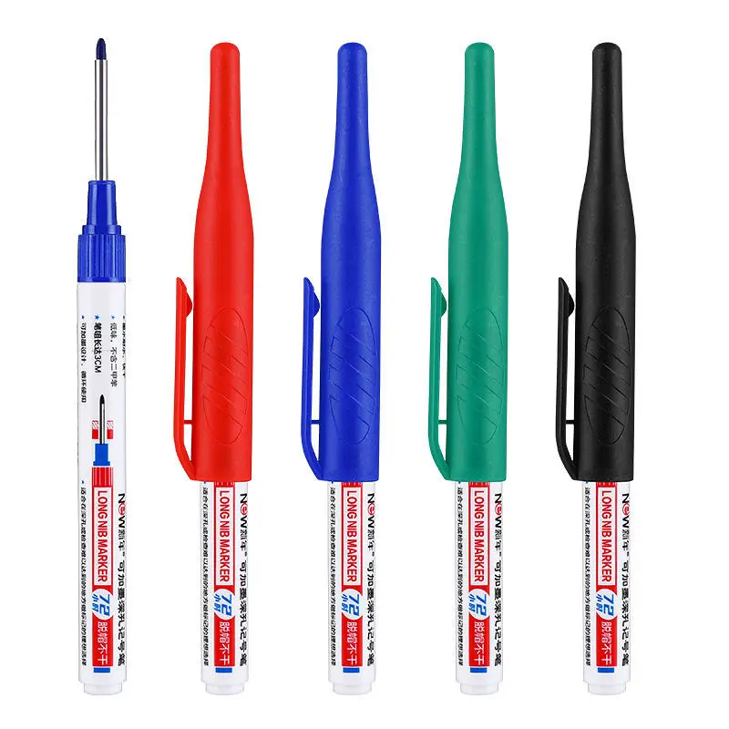 1pc Long Nib Marker Pen 32mm, For Woodworking & Tiling, Quick-drying,  Waterproof, Fade-resistant, Random Color