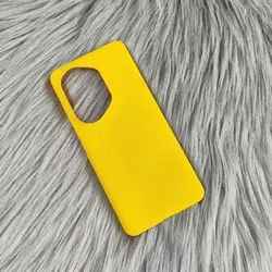 Slim Matte Hard PC Shockproof Phone Case - Solid Color Back Cover Shell for Honor 100 (Yellow)