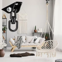 SUS304 Hammock Hanging Kit Hardware Heavy Duty 1200lbs Capacity Hanging Hooks Porch Yoga Swing Chair Ceiling Plate Black 2