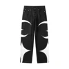 Thug Club Pu Leaher Embroidery Patchwork Baggy Y2K Jeans Men's Streetwear Straight Oversized Denim Trousers Unisex Cargo Pants 6