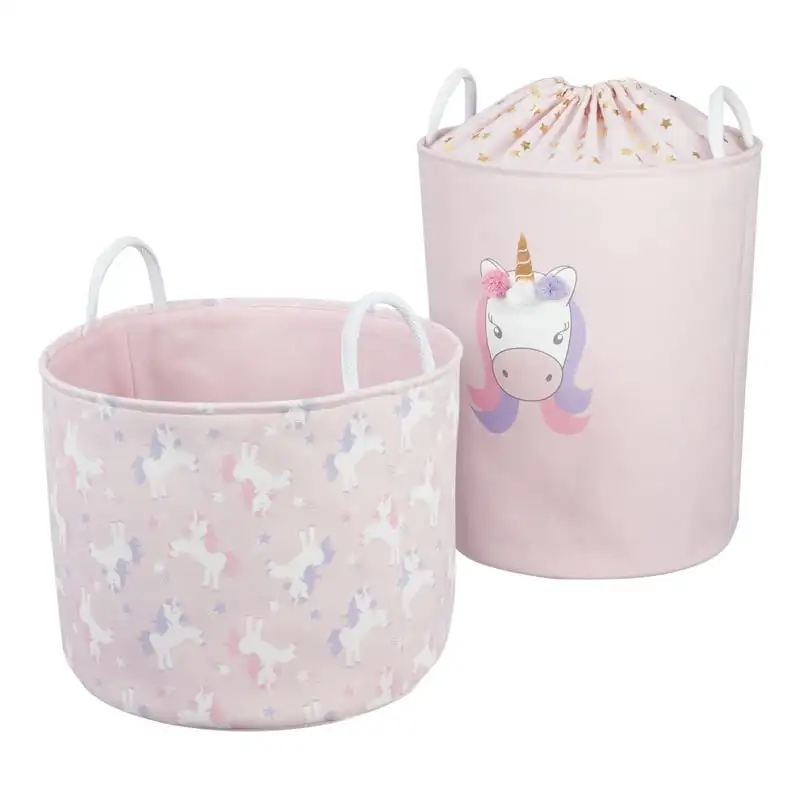 

Unicorn Canvas Laundry Hamper and Toy Bin, Set of 2 Focv test Focv test