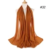 Musulman en mousseline de soie Hijab femmes bulle en mousseline de soie écharpe pour femmes dames voile musulman Islam couleur unie malaisie Musulman Wrap foulards