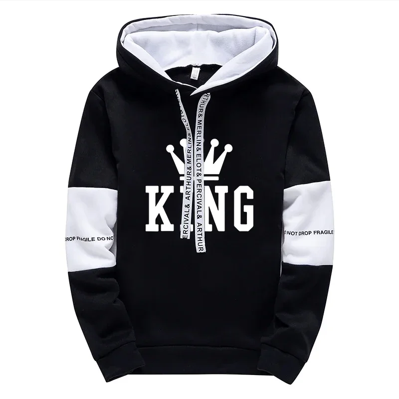 بدلة رياضية رجالي من King Printing قطعة واحدة بلوزات Sweatpants غير رسمية بقلنسوة ملابس رجالي في الهواء الطلق مبيعات ساخنة ملابس الشارع الشهير