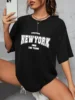 Shirts for Women 1968 The New York Is Young Women Tshirts Oversize Creativity Streettshirt Short Sleeve Clothes Graphic T Shirts 1